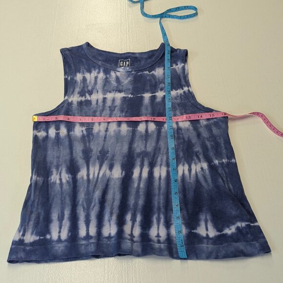 Two Tank Tops XS/S Gap and Route 66 Tie Tied Blue Orange Striped - Picture 14 of 15